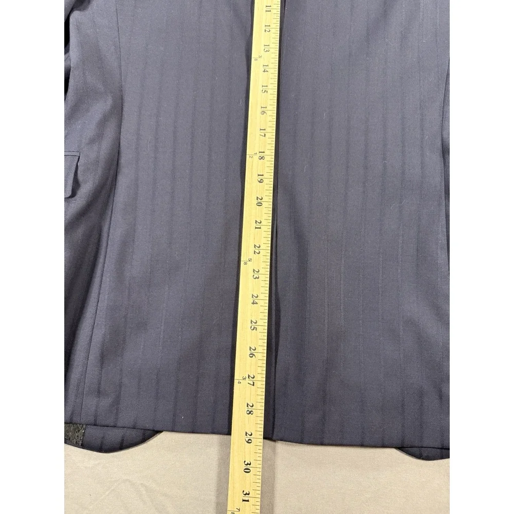 All Saints 36R Rawdon Slim Fit Pinstripes Super 100s Wool Peak Lapel Sports Coat